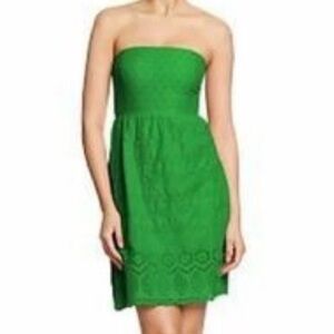 Old Navy Eyelet Tube Dress | Green | Size 10